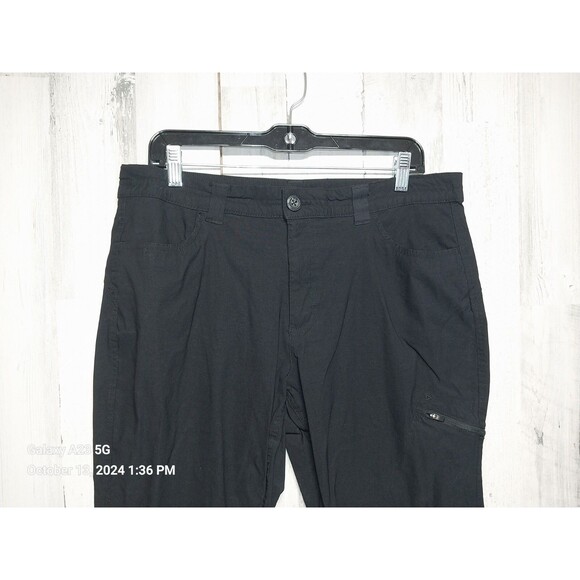 Eddie Bauer black crop capri cargo pants nylon hiking women's size 14 - Picture 3 of 7